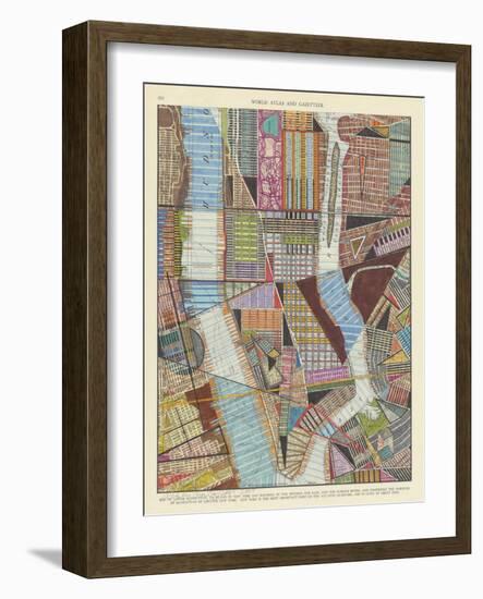 Modern Map of New York II-Nikki Galapon-Framed Art Print