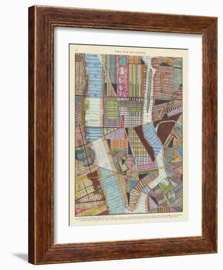 Modern Map of New York II-Nikki Galapon-Framed Art Print