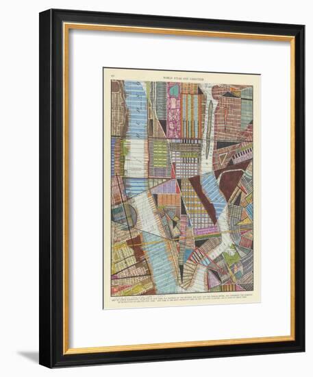 Modern Map of New York II-Nikki Galapon-Framed Art Print