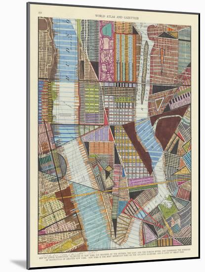 Modern Map of New York II-Nikki Galapon-Mounted Art Print