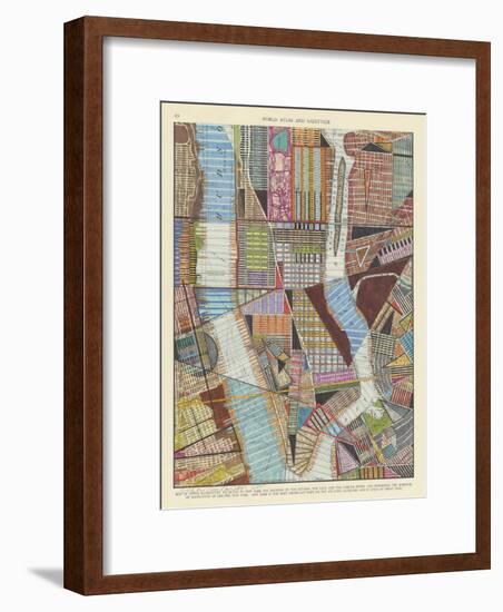 Modern Map of New York II-Nikki Galapon-Framed Art Print