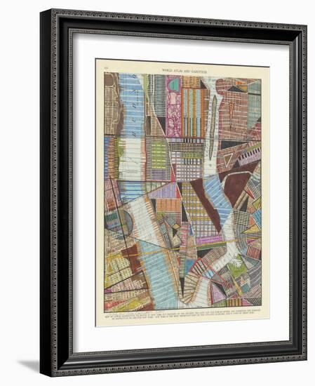 Modern Map of New York II-Nikki Galapon-Framed Art Print