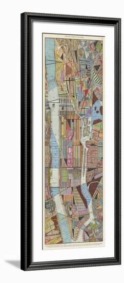 Modern Map of New York III-Nikki Galapon-Framed Art Print