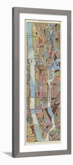 Modern Map of New York III-Nikki Galapon-Framed Art Print