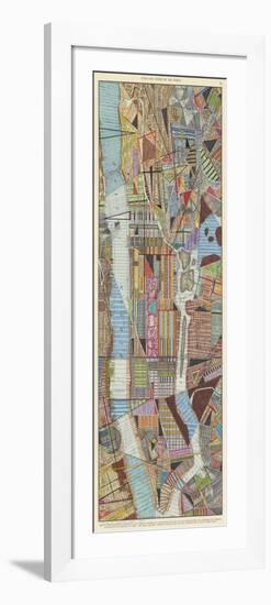 Modern Map of New York III-Nikki Galapon-Framed Art Print