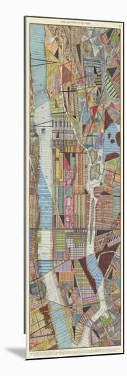 Modern Map of New York III-Nikki Galapon-Mounted Art Print