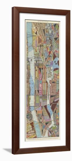 Modern Map of New York III-Nikki Galapon-Framed Art Print