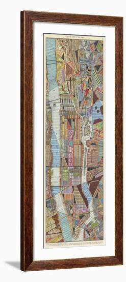Modern Map of New York III-Nikki Galapon-Framed Art Print