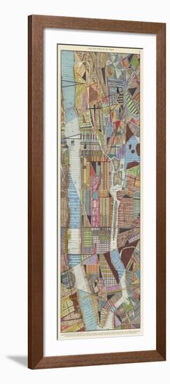 Modern Map of New York III-Nikki Galapon-Framed Art Print