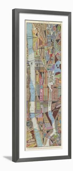 Modern Map of New York III-Nikki Galapon-Framed Art Print