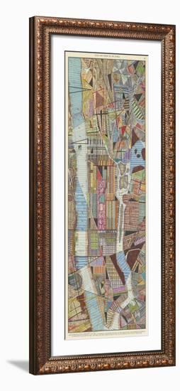 Modern Map of New York III-Nikki Galapon-Framed Art Print