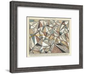 Modern Map of Paris-Nikki Galapon-Framed Art Print