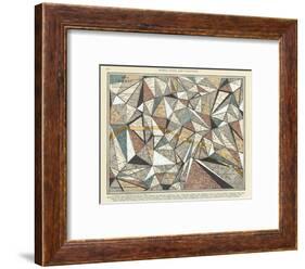 Modern Map of Paris-Nikki Galapon-Framed Art Print