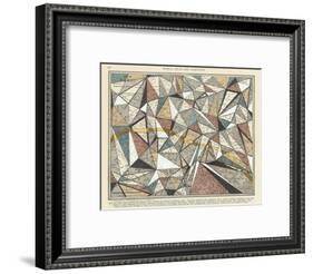 Modern Map of Paris-Nikki Galapon-Framed Art Print
