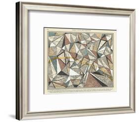 Modern Map of Paris-Nikki Galapon-Framed Art Print