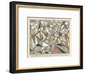 Modern Map of Paris-Nikki Galapon-Framed Art Print