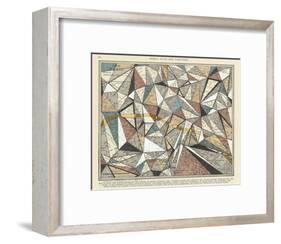 Modern Map of Paris-Nikki Galapon-Framed Art Print