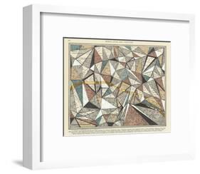 Modern Map of Paris-Nikki Galapon-Framed Art Print