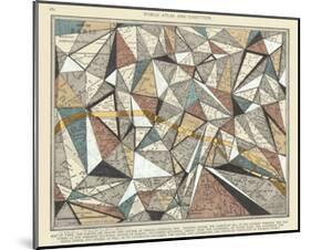 Modern Map of Paris-Nikki Galapon-Mounted Art Print