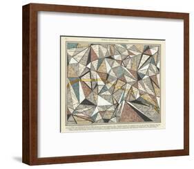 Modern Map of Paris-Nikki Galapon-Framed Art Print