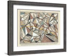 Modern Map of Paris-Nikki Galapon-Framed Art Print