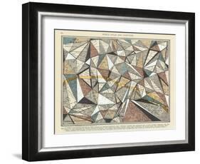 Modern Map of Paris-Nikki Galapon-Framed Art Print