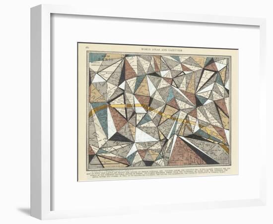 Modern Map of Paris-Nikki Galapon-Framed Art Print