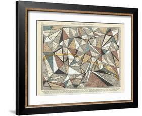 Modern Map of Paris-Nikki Galapon-Framed Art Print