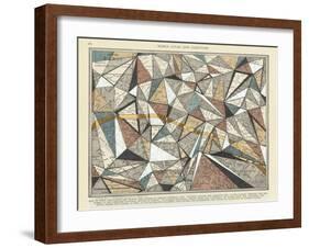 Modern Map of Paris-Nikki Galapon-Framed Art Print