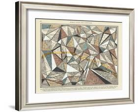 Modern Map of Paris-Nikki Galapon-Framed Art Print