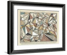 Modern Map of Paris-Nikki Galapon-Framed Art Print