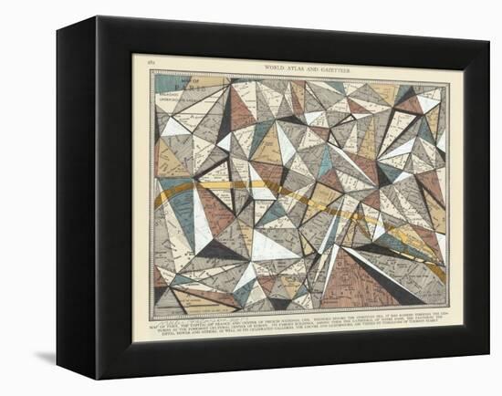 Modern Map of Paris-Nikki Galapon-Framed Stretched Canvas