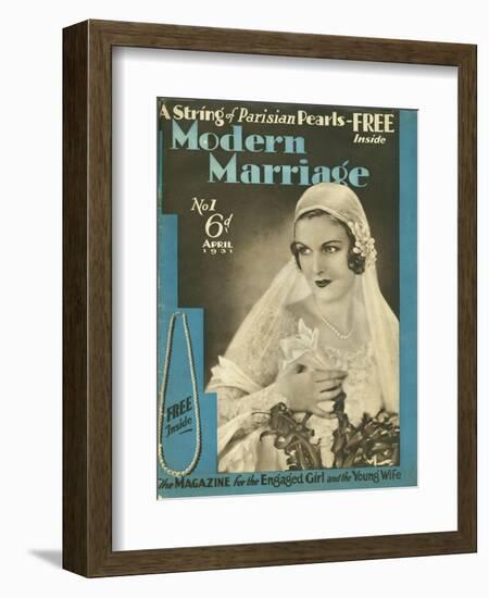 Modern Marriage, Weddings Marriages Brides First Issue Magazine, UK, 1931-null-Framed Giclee Print