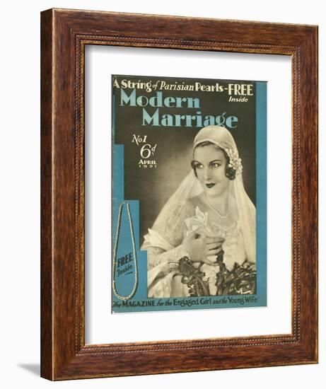 Modern Marriage, Weddings Marriages Brides First Issue Magazine, UK, 1931-null-Framed Giclee Print