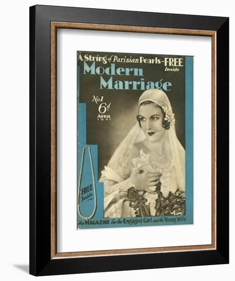 Modern Marriage, Weddings Marriages Brides First Issue Magazine, UK, 1931-null-Framed Giclee Print