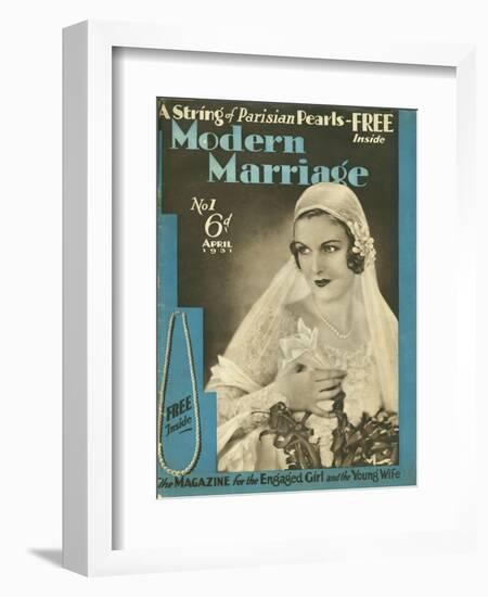 Modern Marriage, Weddings Marriages Brides First Issue Magazine, UK, 1931-null-Framed Giclee Print