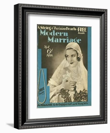 Modern Marriage, Weddings Marriages Brides First Issue Magazine, UK, 1931-null-Framed Giclee Print