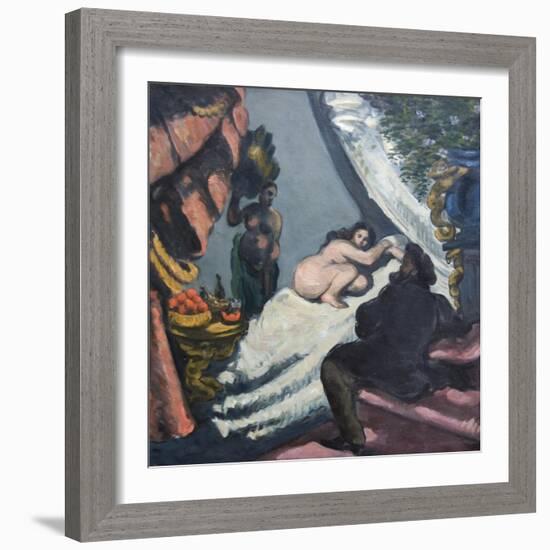 Modern Olympia-Paul Cézanne-Framed Art Print