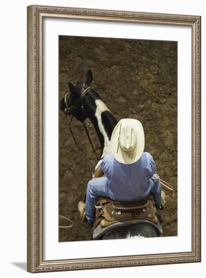 Modern Owboy, Top Down View, Oklahoma City, Oklahoma, USA-Walter Bibikow-Framed Photographic Print