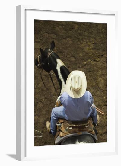 Modern Owboy, Top Down View, Oklahoma City, Oklahoma, USA-Walter Bibikow-Framed Photographic Print