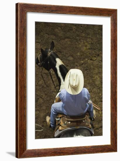 Modern Owboy, Top Down View, Oklahoma City, Oklahoma, USA-Walter Bibikow-Framed Photographic Print