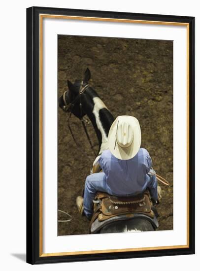 Modern Owboy, Top Down View, Oklahoma City, Oklahoma, USA-Walter Bibikow-Framed Photographic Print