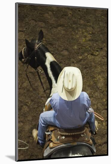 Modern Owboy, Top Down View, Oklahoma City, Oklahoma, USA-Walter Bibikow-Mounted Photographic Print