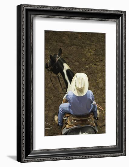 Modern Owboy, Top Down View, Oklahoma City, Oklahoma, USA-Walter Bibikow-Framed Photographic Print