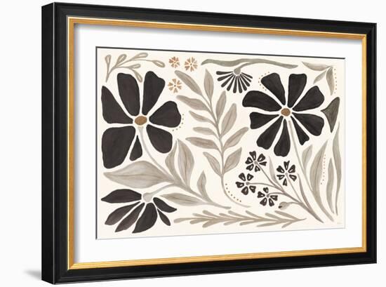 Modern Petals I Neutral-Veronique Charron-Framed Art Print