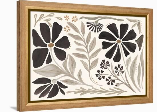 Modern Petals I Neutral-Veronique Charron-Framed Stretched Canvas