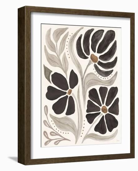 Modern Petals II Neutral-Veronique Charron-Framed Art Print