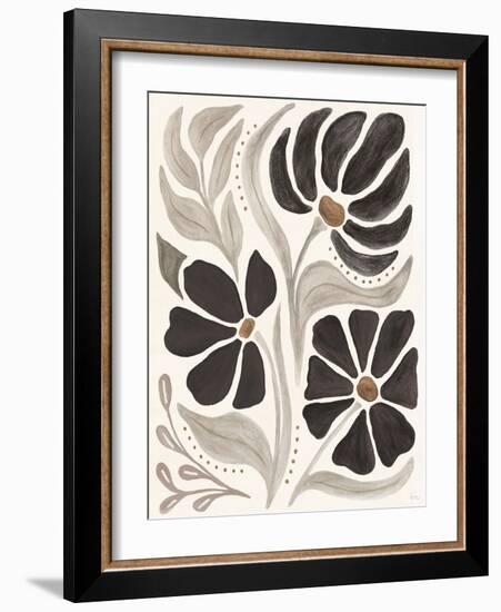 Modern Petals II Neutral-Veronique Charron-Framed Art Print