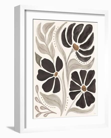 Modern Petals II Neutral-Veronique Charron-Framed Art Print