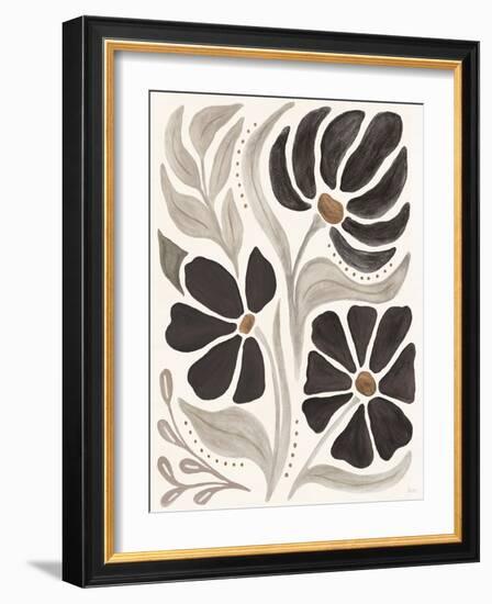 Modern Petals II Neutral-Veronique Charron-Framed Art Print